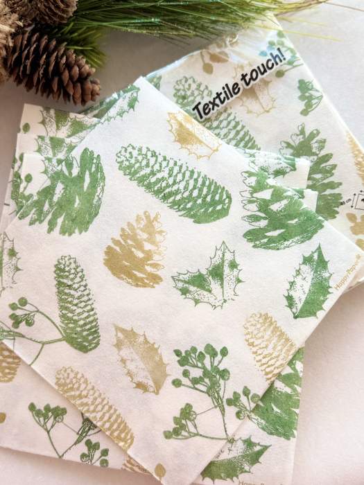 Servetele de masa festive X-Mas Stamps Textile Touch / 40 x40 cm / 12 buc [4]