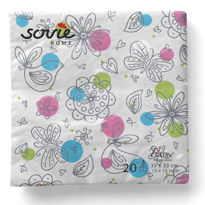 Servetele de masa 3 straturi, Tissue - Petra / 33 x 33 cm / 20 buc [5]