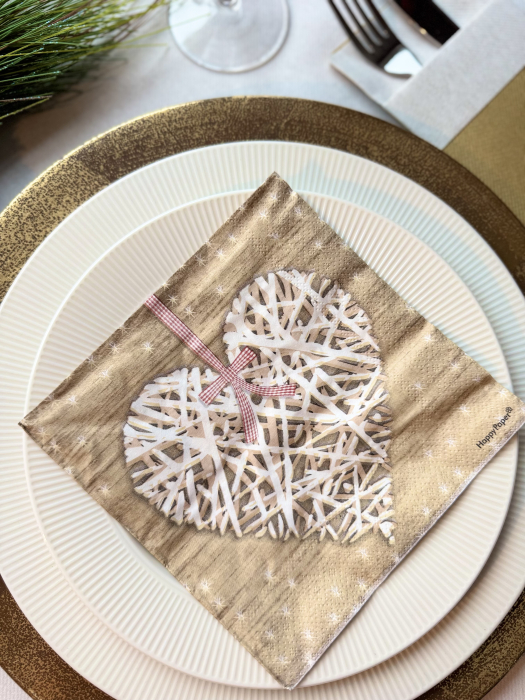 Servetele de masa, 3 straturi, Tissue - Cottage red, 33 x 33 cm, 20 buc [2]