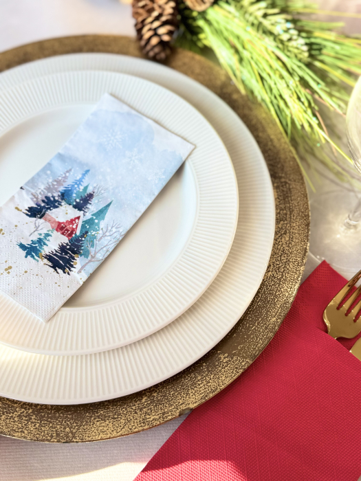 Servetele de masa, 3 straturi, Tissue - Winter Harmony, 33 x 33 cm, pliate 1/8, 16 buc [4]