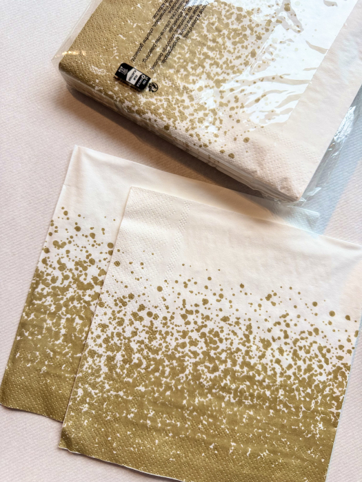 Servetele de masa, 3 straturi, Tissue - Claboussa gold, 33 x 33 cm, 20 buc [3]