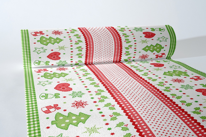 Traversa de masa pentru Craciun, Linclass - Christmas / 40 cm × 24 m / 1 rola [1]