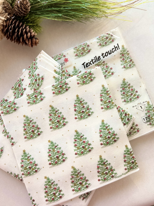 Servetele de masa festive Christmas Trees Textile Touch / 40 x40 cm / 12 buc [4]