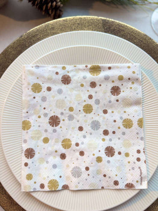 Servetele de masa, 3 straturi, Tissue - Ania brilliant, 33 x 33 cm, 20 buc [1]