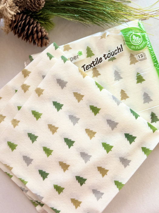 Servetele de masa festive Just Trees Textile Touch / 40 x40 cm / 12 buc [5]