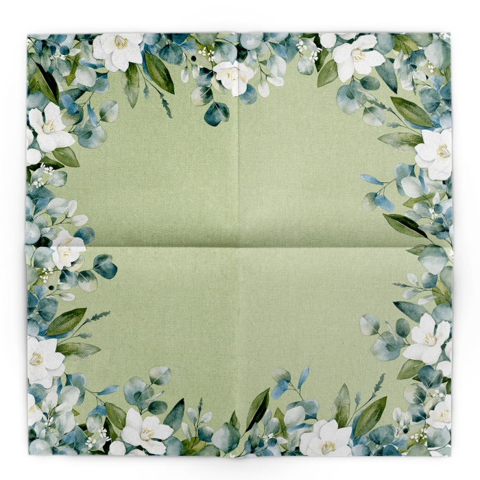 Servetele de masa festive Linclass - Maxime (Verde oliv-verde eucalipt) / 40 x 40 cm / 50 buc [5]