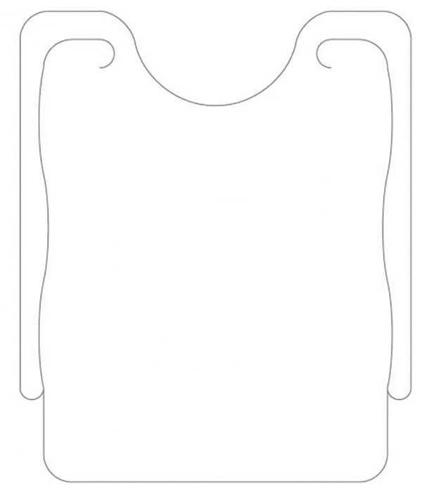 Bavete de unica folosinta pentru adulti, albe, din material netesut, 41.5 x 50 cm, 200 buc [1]
