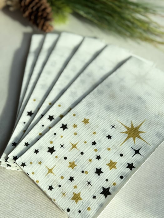 BAX Servetele cu BUZUNAR pentru tacamuri - Christmas Star (white) / 40 x 40 cm / 1200 buc [4]