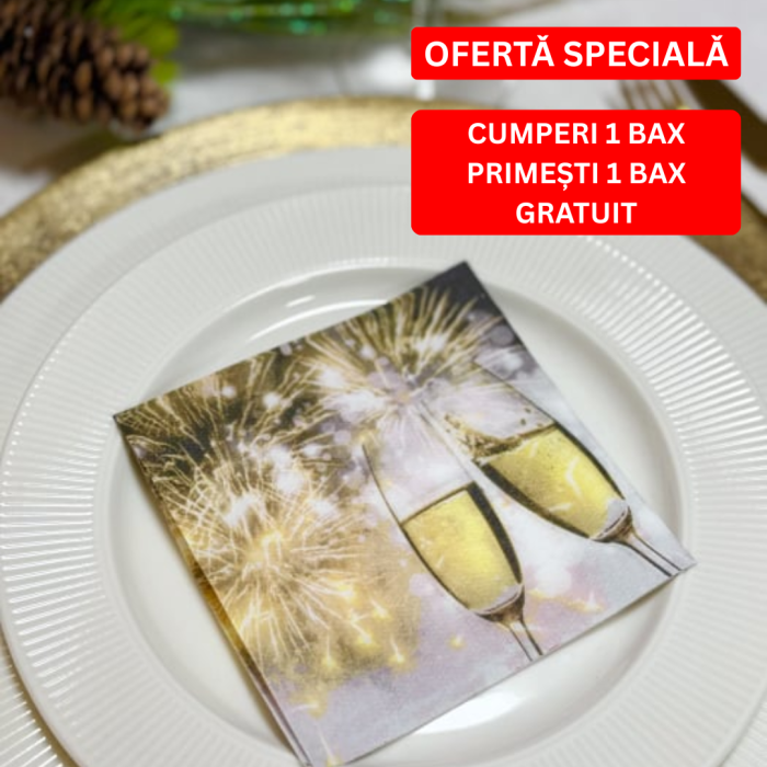 BAX Servetele de masa festive, Softpoint - Cheers / 24 x 24 cm / 3000 buc [1]