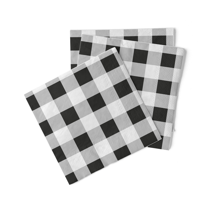 Bax Servetele de masa - Tissue Karo (carouri negre) / 25 x 25 cm / 2500 buc [2]