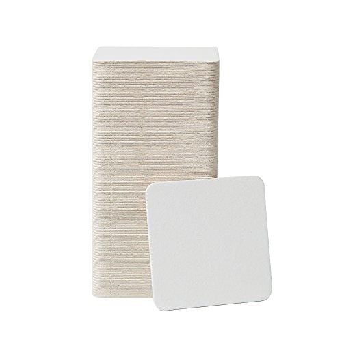 Coastere/suporturi din carton pentru pahare, halbe sau cesti / albe / 9,3 x 9,3 cm / 100 buc [5]