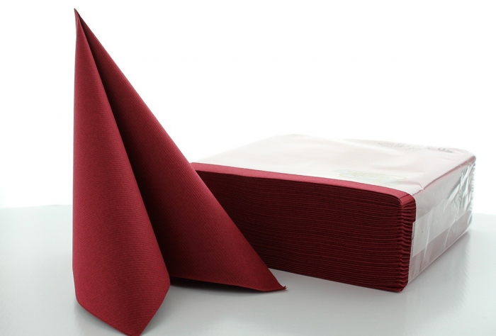 Servetele de masa festive Linclass - Bordeaux (Bordo) / 40 x 40 cm / 50 buc [5]
