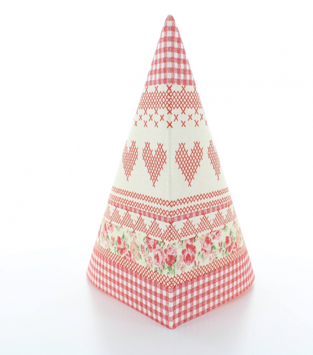 Servetele festive Linclass - Mathilda (inimioare) / 40 x 40 cm / 50 buc [4]