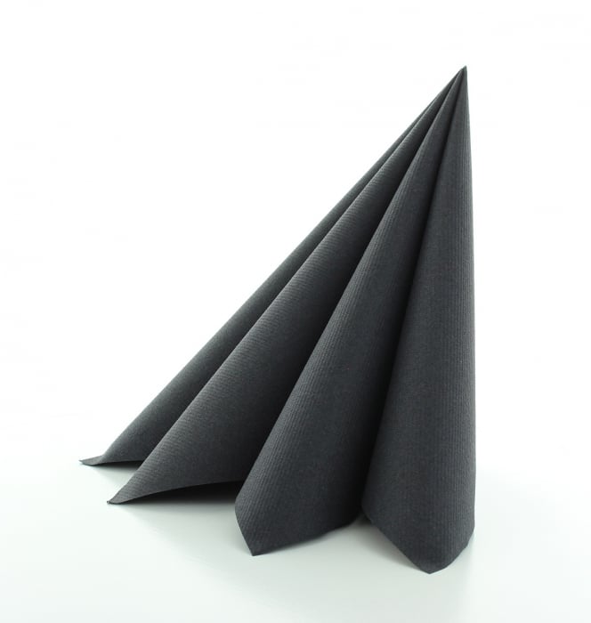Servetele de masa festive Linclass - Negru / 40 x 40 cm / 50 buc [2]