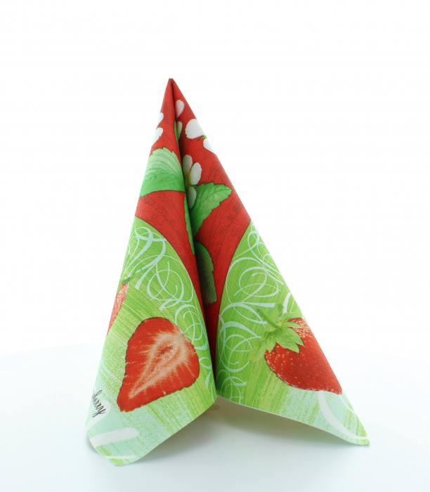 Servetele de masa festive Linclass - Strawberry (capsuni) / 40 x 40 cm / 50 buc [2]
