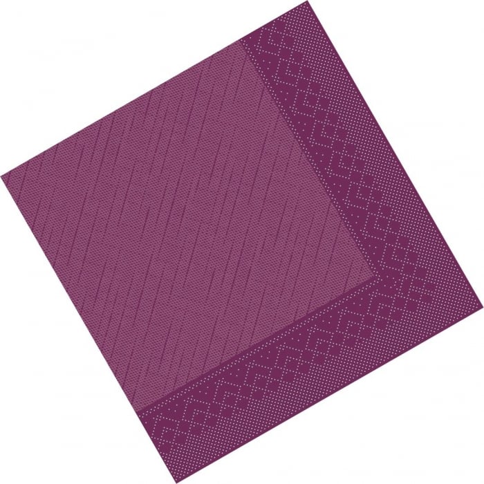 Servetele de masa festive Tissue Deluxe - Purple (Mov) / 40 x 40 cm / 50 buc [3]