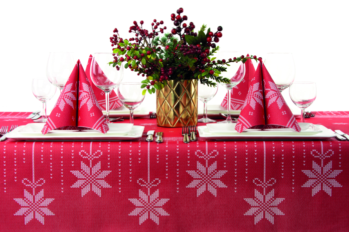 
Fata de masa de Craciun Linclass - Mick rot-bordeaux / red-bordeaux / 80 × 80 cm / 20 buc [2]