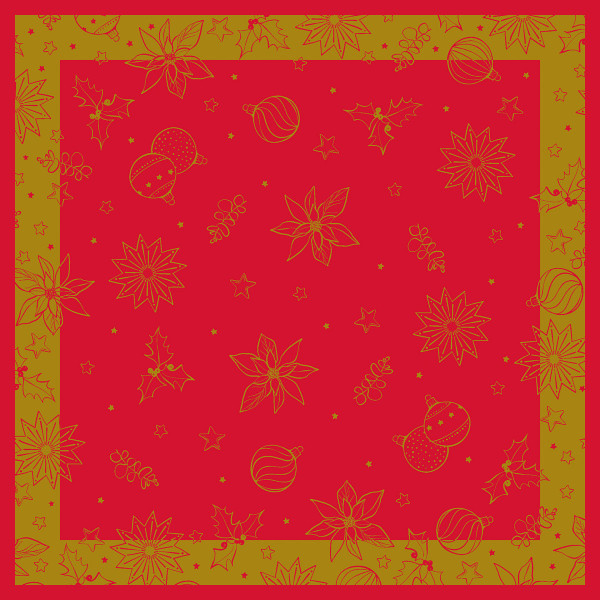 
Fata de masa de Craciun Linclass - Milan rot / red / 80 × 80 cm / 20 buc [1]