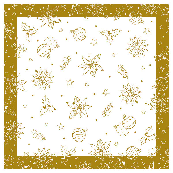 
Fata de masa de Craciun Linclass - Milan weiß / white / 80 × 80 cm / 20 buc [1]
