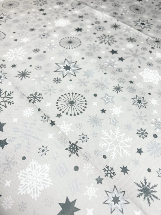 Fata de masa decorativa de unica folosinta, din Airlaid - Linclass Snowflakes (imprimeu de iarna) / 140 x 220 cm / 1 buc [3]