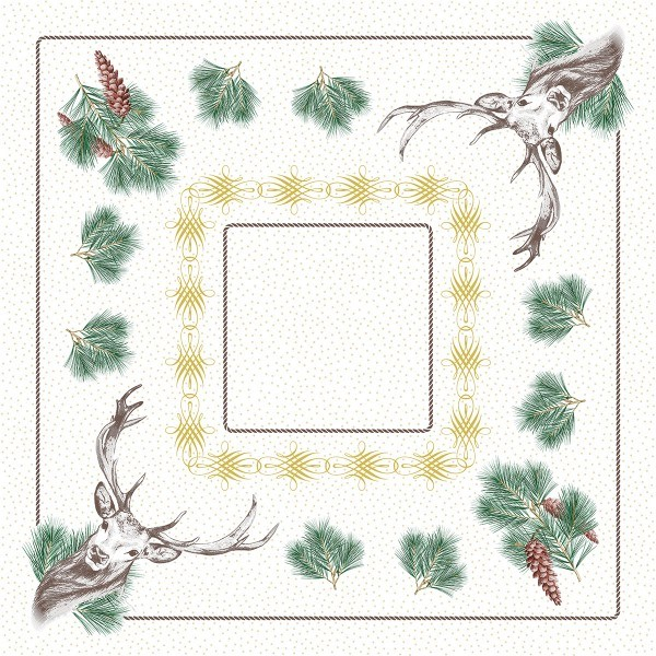 Fata de masa de Craciun Linclass - Gustav / 80 × 80 cm / 20 buc [1]