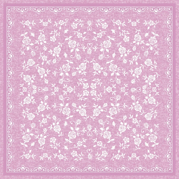 Fete de masa, Linclass - LACE (imprimeu floral roz) / 80 x 80 cm / 20 buc [1]