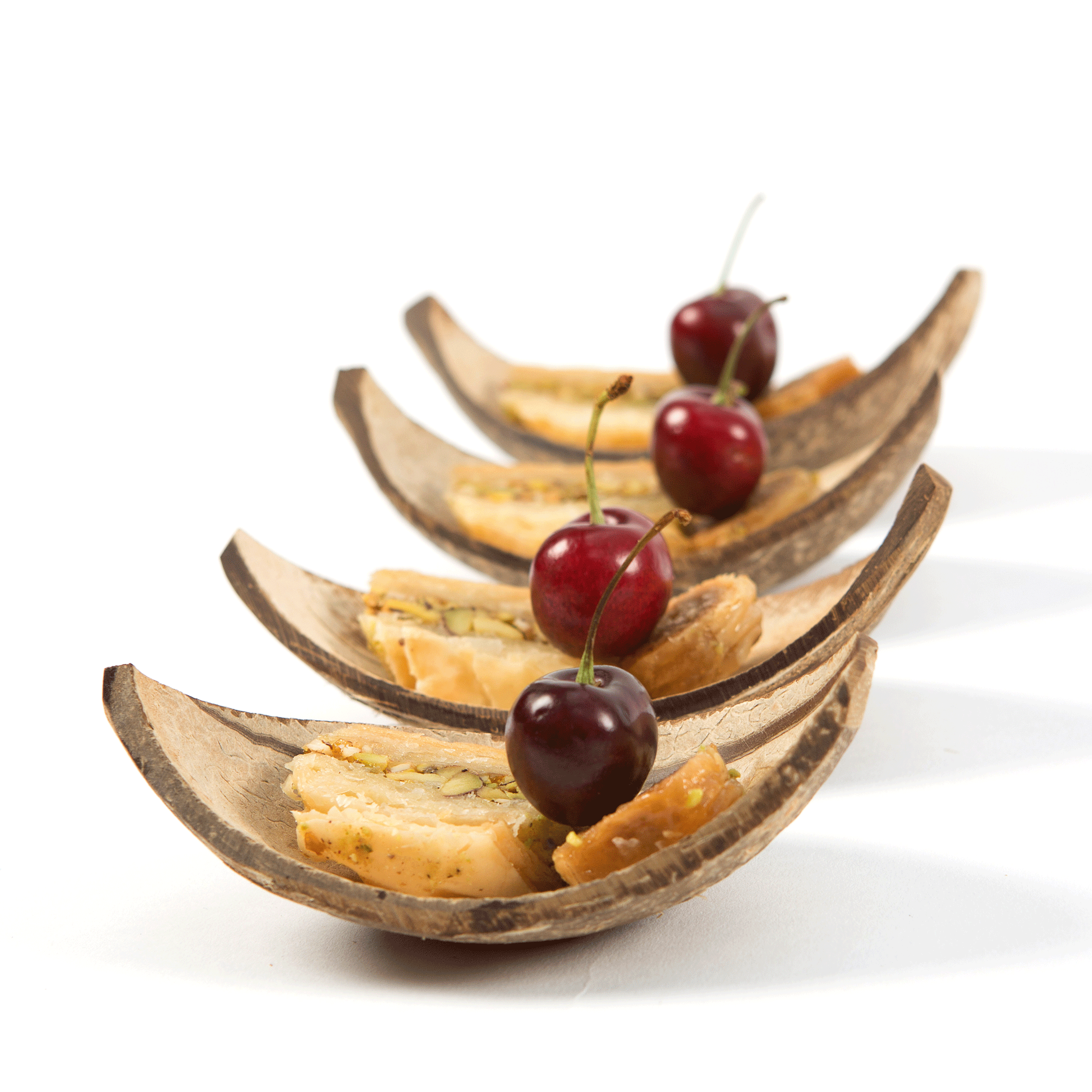 Barcute biodegradabile, din coaja de nuca de cocos, aprox. 100 x 65 x h15/50 mm, 10 buc [4]