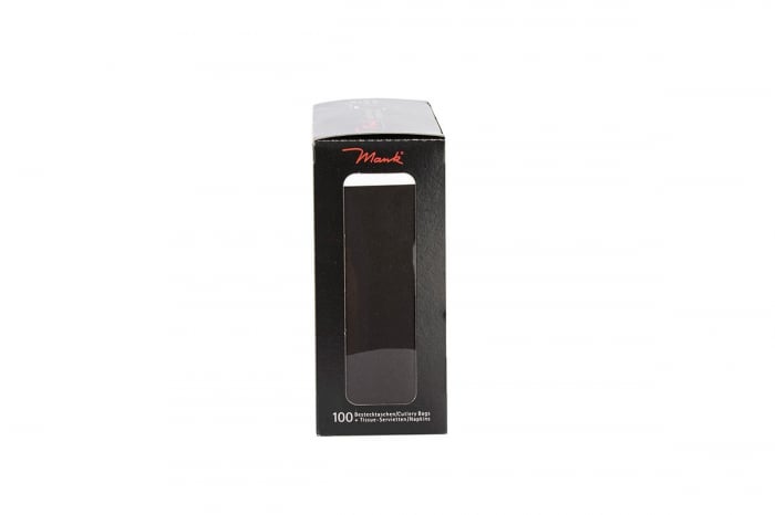 Port-tacam negru pentru tacamuri + servetel alb inclus / 100 buc [3]