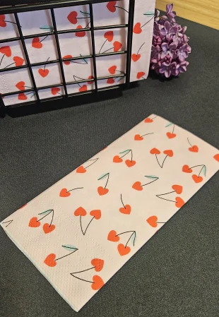 SEMI PALET Servetele de masa 3 straturi, Tissue - Cherry Love, 33 x 33 cm, pliate 1/8, 7200 bucati [3]