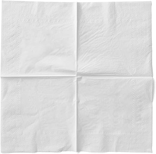 Servetele de masa 3 straturi, Tissue MINI - Albe / 20 x 20 cm / 150 buc [2]