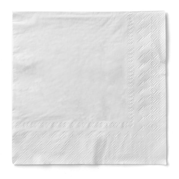 Servetele de masa 3 straturi, Tissue - Albe / 24 x 24 cm / 150 buc [2]
