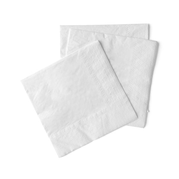 Servetele de masa 2 straturi, Tissue - Albe / 24 x 24 cm / 200 buc [2]