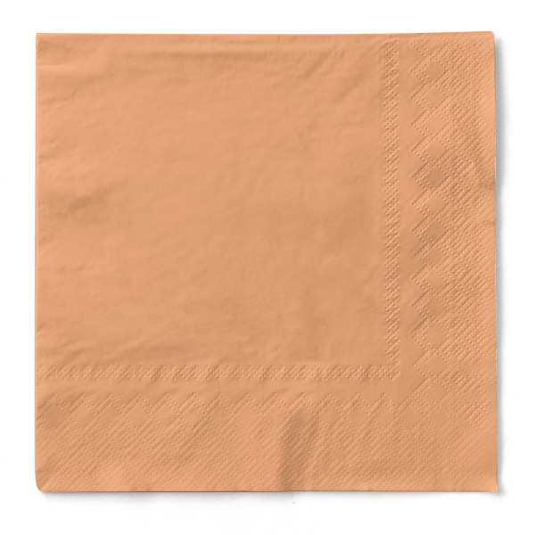 Servetele de masa 3 straturi, Tissue - Aprikot (portocaliu) / 24 x 24 cm / 150 buc [2]