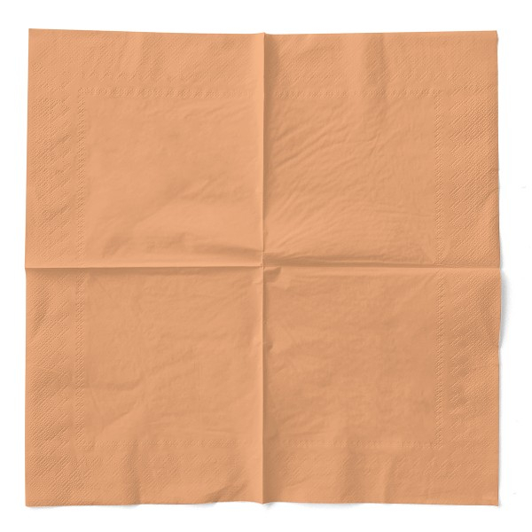 Servetele de masa 3 straturi, Tissue - Aprikot (portocaliu) / 24 x 24 cm / 150 buc [3]
