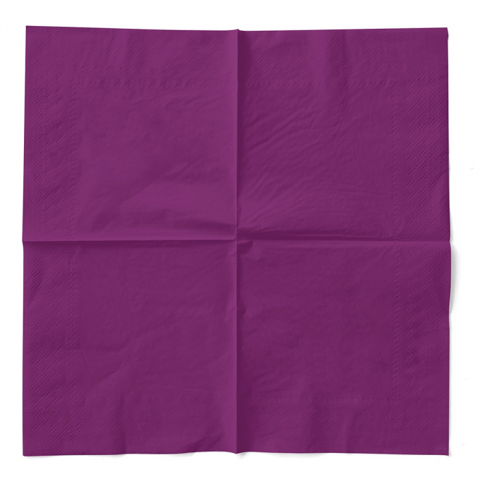 Servetele de masa 3 straturi, Tissue - Aubergine (Mov inchis) / 40 x 40 cm / 100 buc [3]
