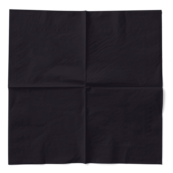 Servetele de masa 3 straturi, Tissue - Black (Negre) / 24 x 24 cm / 150 buc [2]