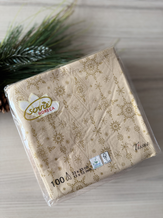 Servetele de masa, 3 straturi, Tissue - Brigitte / 33 x 33 cm / 100 buc [5]