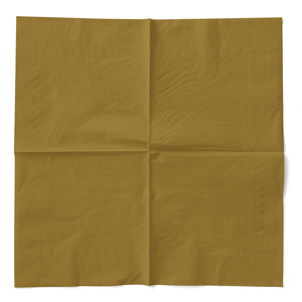 Servetele de masa 3 straturi, Tissue - Gold (Auriu) / 40 x 40 cm / 100 buc [2]