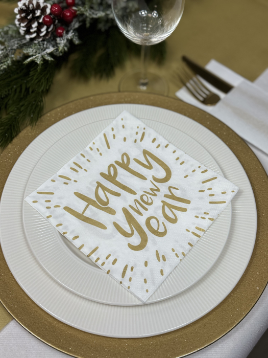 Servetele de masa, 3 straturi, Tissue - Happy New Year, 33 x 33 cm, 20 buc [3]