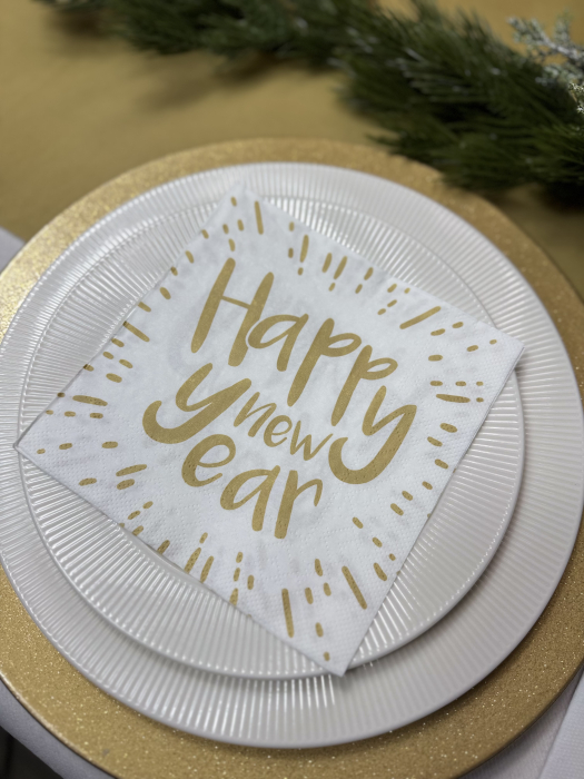 Servetele de masa, 3 straturi, Tissue - Happy New Year, 33 x 33 cm, 20 buc [2]