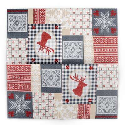 Servetele de masa, 3 straturi, Tissue - Luke (model rustic de iarna) / 40 x 40 cm / 100 buc [2]