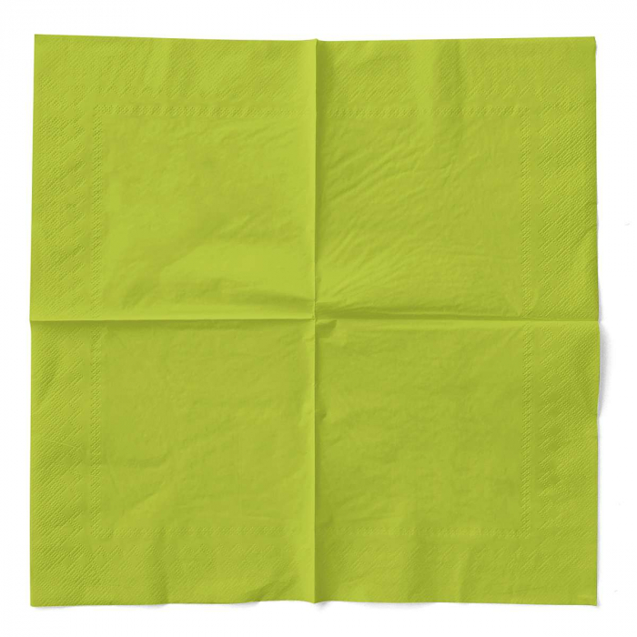 Servetele de masa 3 straturi Tissue - Verzi (Verde Kiwi), 33 x 33 cm, 100 buc [3]