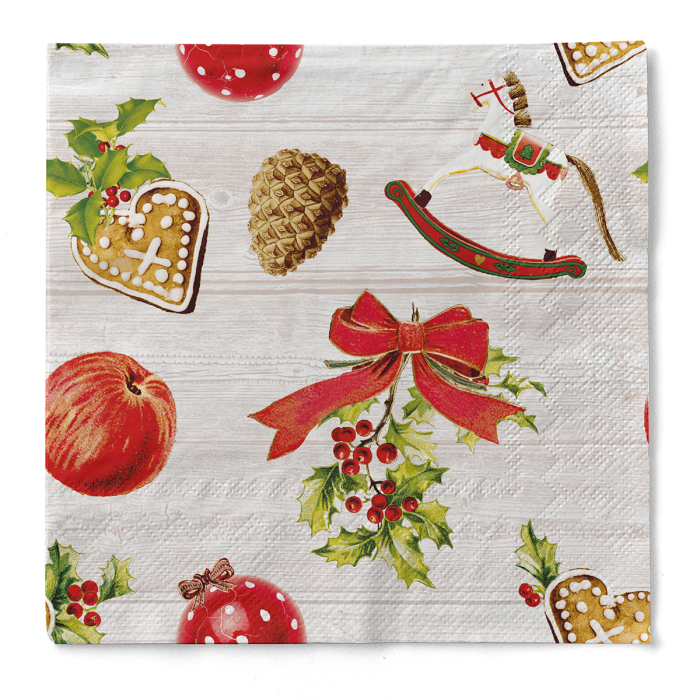 Servetele de masa de Craciun, 3 straturi, Tissue - Advent / 33 x 33 cm / 100 buc [4]