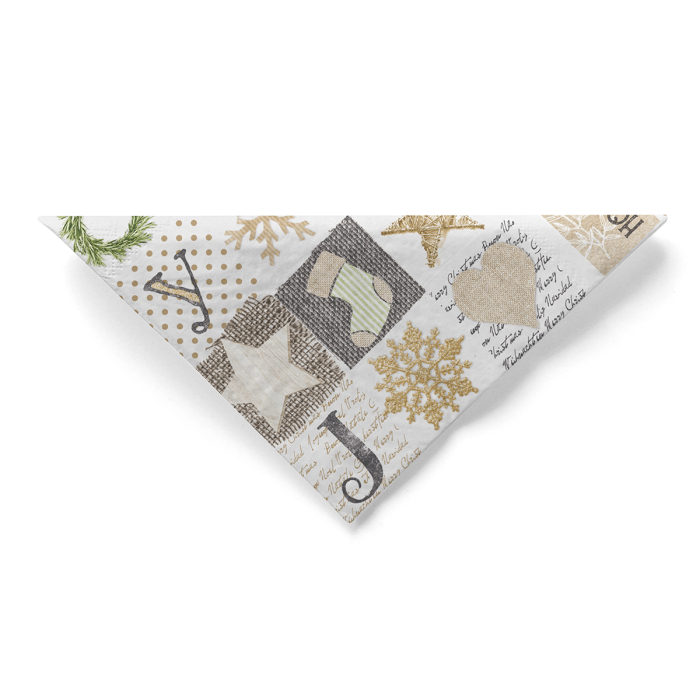 Servetele de masa de Craciun, 3 straturi, Tissue - Candy / 33 x 33 cm / 100 buc [4]