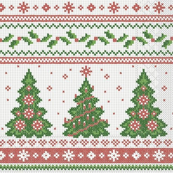 Servetele de masa de Craciun, 3 straturi, Tissue - Gina / 33 x 33 cm / 100 buc [1]