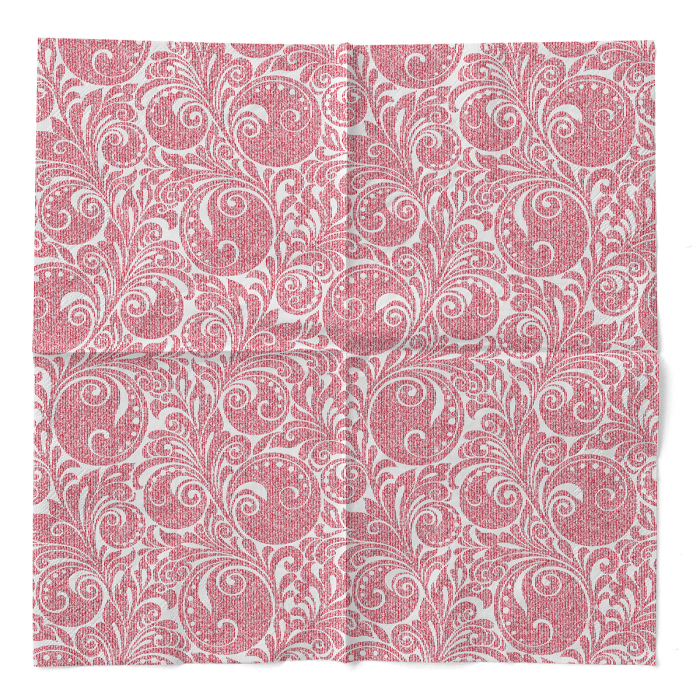 Servetele de masa de Craciun, 3 straturi, Tissue - Jordan weiss-bordeaux / white-bordeaux / 33 x 33 cm / 100 buc [3]