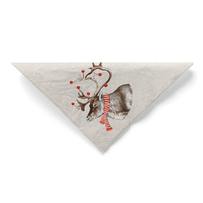 Servetele de masa, 3 straturi, Tissue - Knut (ren) / 40 x 40 cm / 100 buc [4]