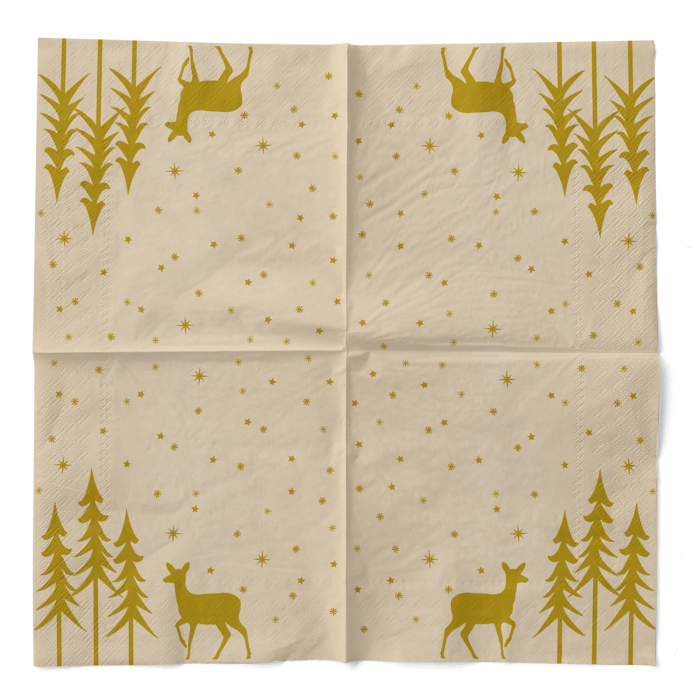 Servetele de masa de Craciun, 3 straturi, Tissue - Liane recycled tissue / 33 x 33 cm / 100 buc [3]