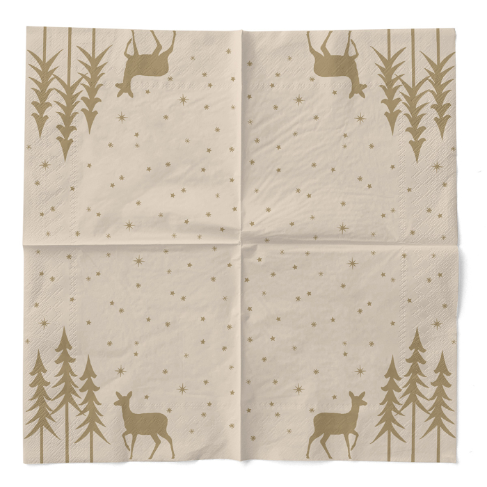 Servetele de masa de Craciun, 3 straturi, Tissue - Liane recycled tissue / 40 x 40 cm / 100 buc [3]