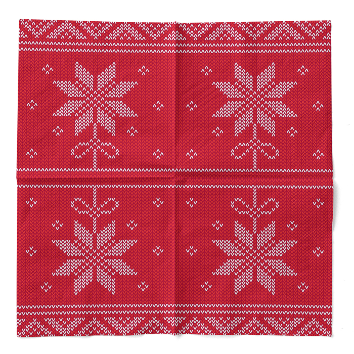 Servetele de masa de Craciun, 3 straturi, Tissue - Mick rot-bordeaux / red-bordeaux / 33 x 33 cm / 100 buc [3]